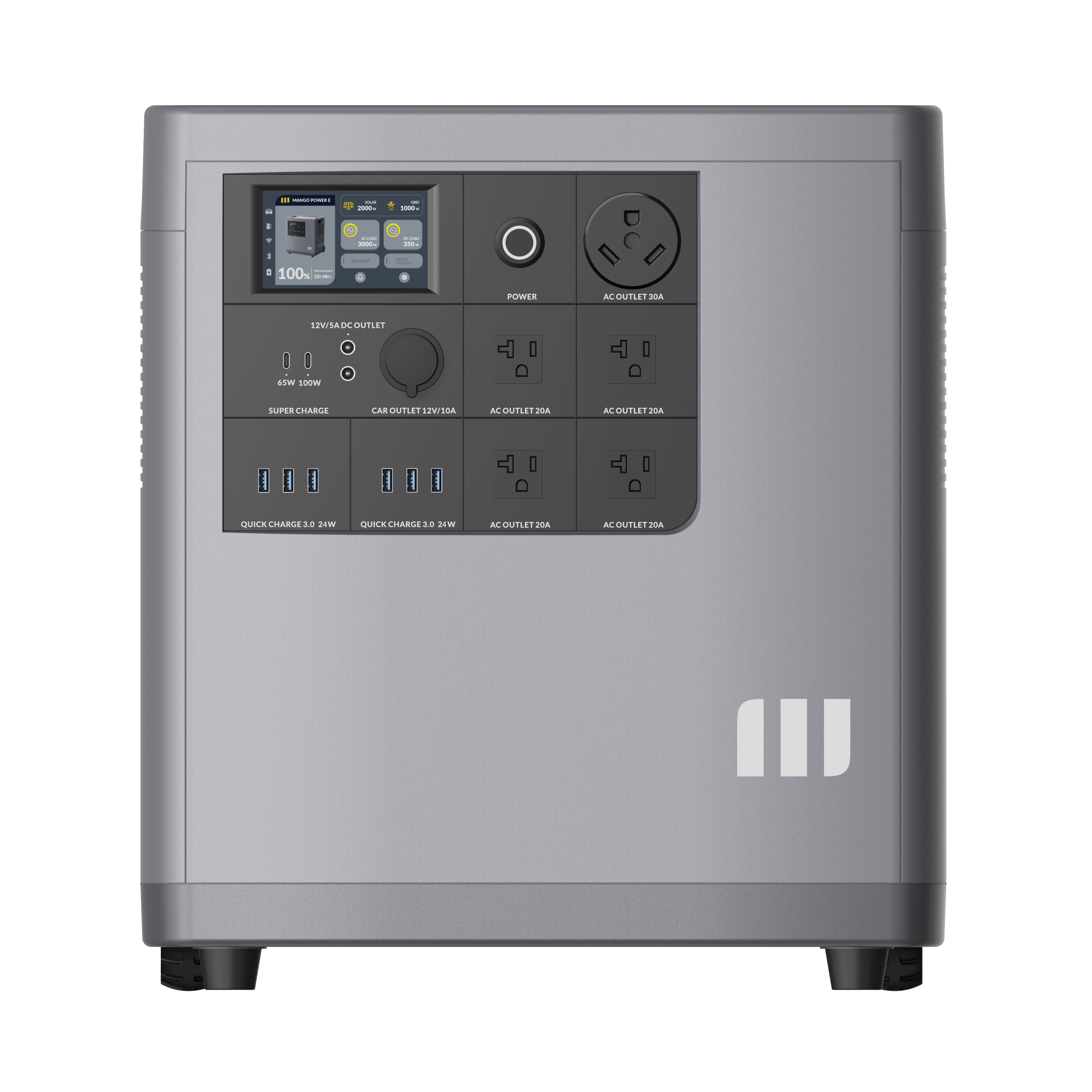 Mango Power E Home Backup and Portable Power Station (3.5kWh Capacity, 3kW Output, 120V)