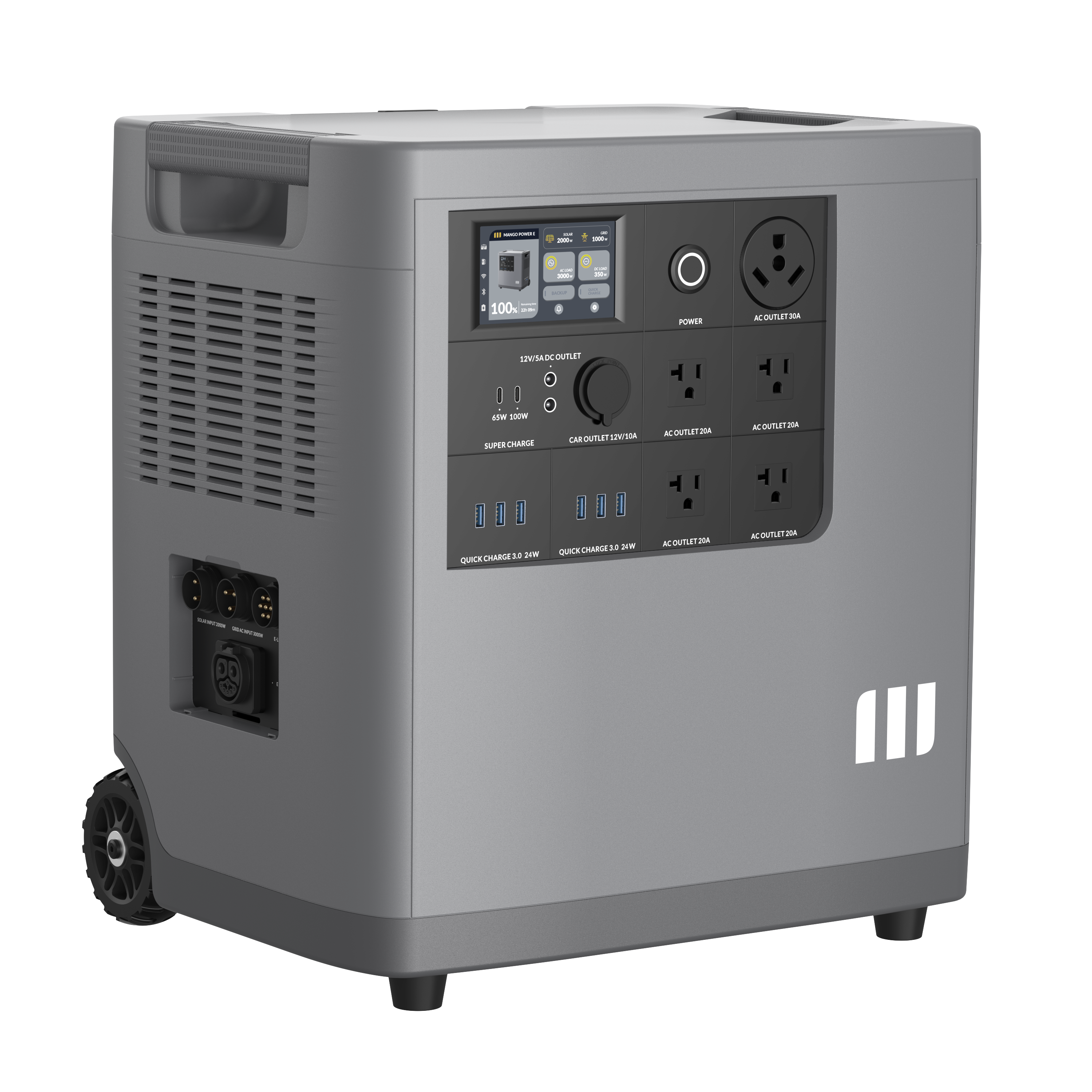 Mango Power E Home Backup and Portable Power Station (3.5kWh Capacity, 3kW Output, 120V)