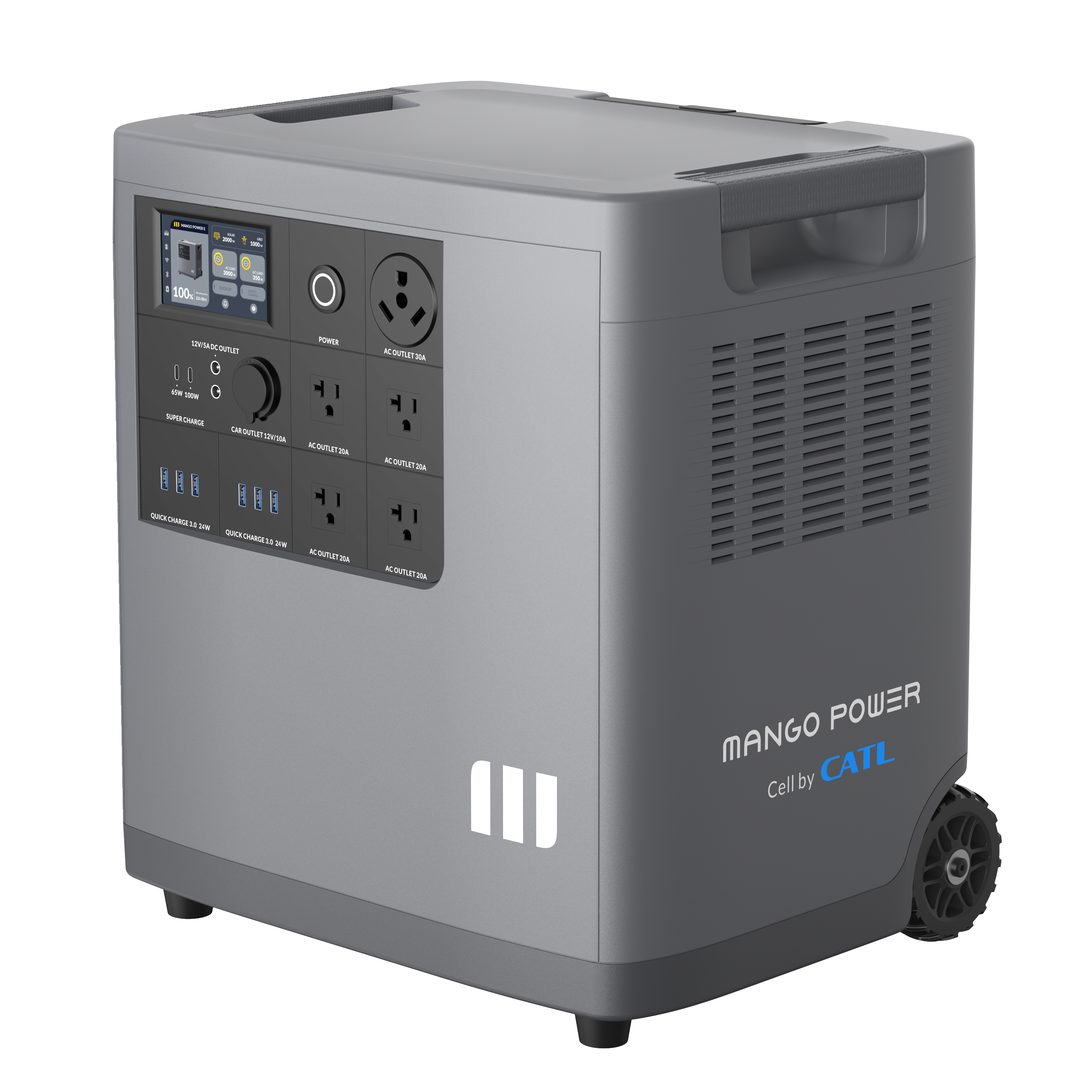 Mango Power E Home Backup and Portable Power Station (3.5kWh Capacity, 3kW Output, 120V)